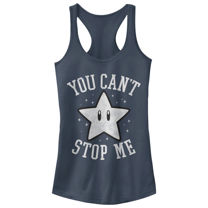 Junior's Nintendo Super Star You Can't Stop Me Racerback Tank Top