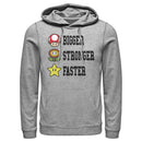 Men's Nintendo Mario Bigger Stronger Faster Pull Over Hoodie