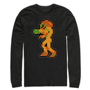 Men's Nintendo Metroid Pixelated Samus Long Sleeve Shirt