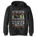 Boy's Nintendo Ugly Christmas Mario and Bowser Pull Over Hoodie