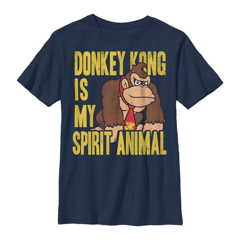Boy's Nintendo Donkey Kong is My Spirit Animal T-Shirt