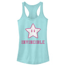 Junior's Nintendo Super Star Invincible Racerback Tank Top