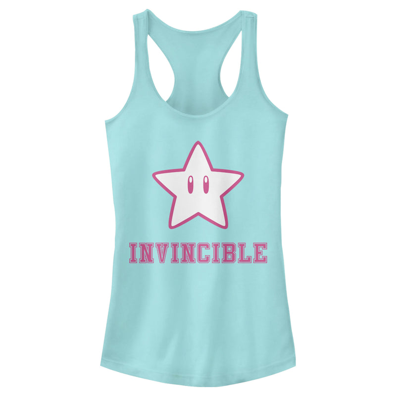 Junior's Nintendo Super Star Invincible Racerback Tank Top