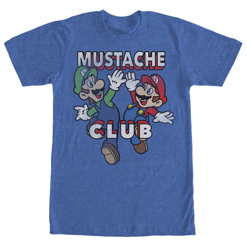 Men's Nintendo Mario and Luigi Mustache Club T-Shirt