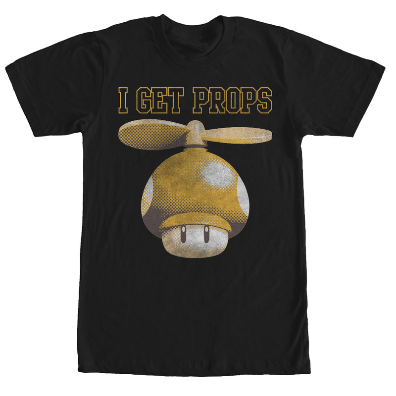 Men's Nintendo Mario Mushroom I Get Props T-Shirt
