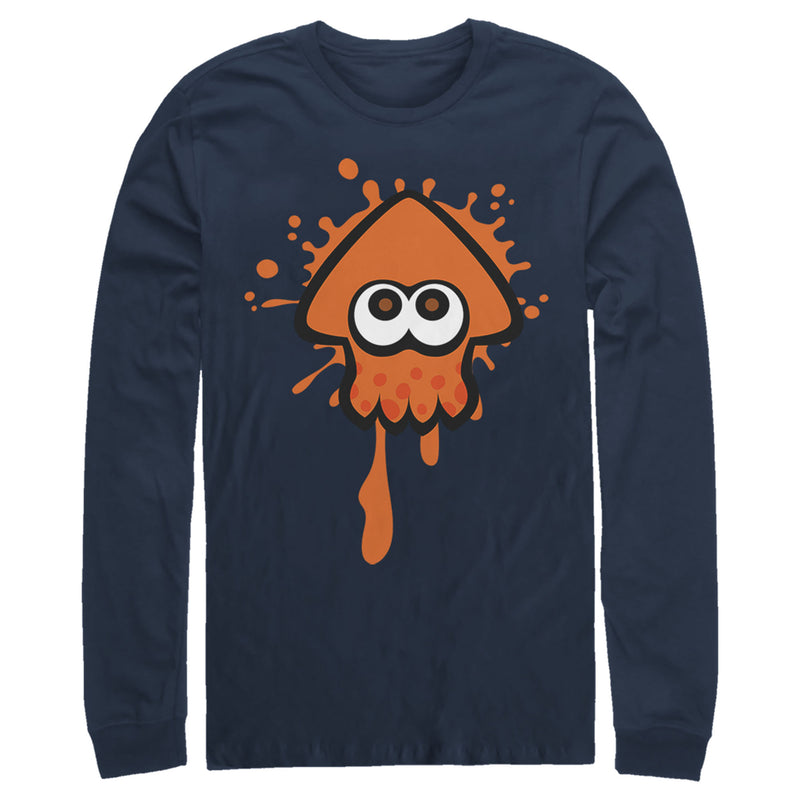 Men's Nintendo Splatoon Orange Inkling Squid Long Sleeve Shirt