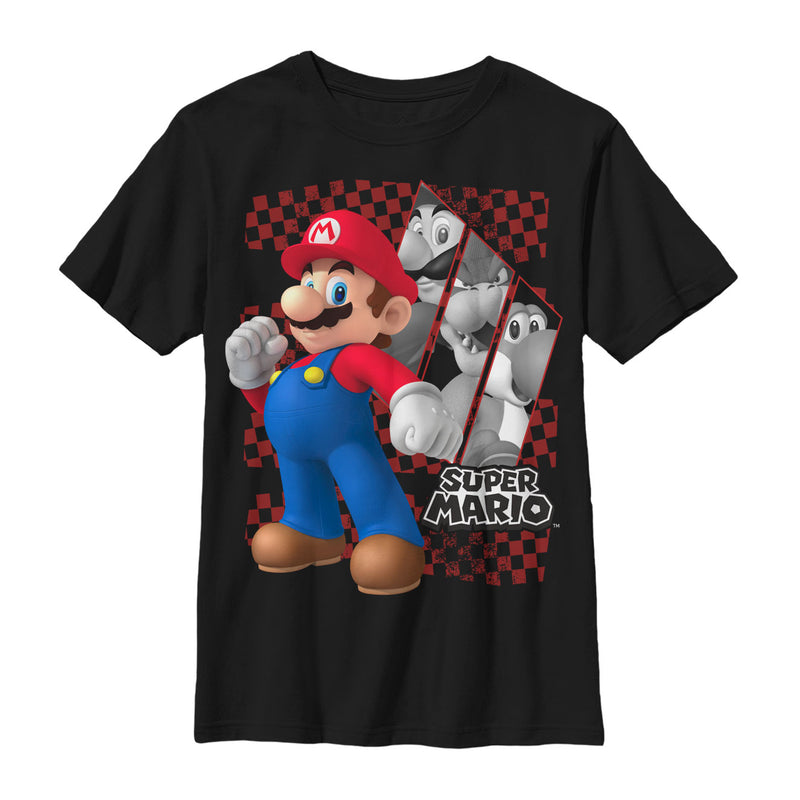 Boy's Nintendo Super Mario Race Flag T-Shirt