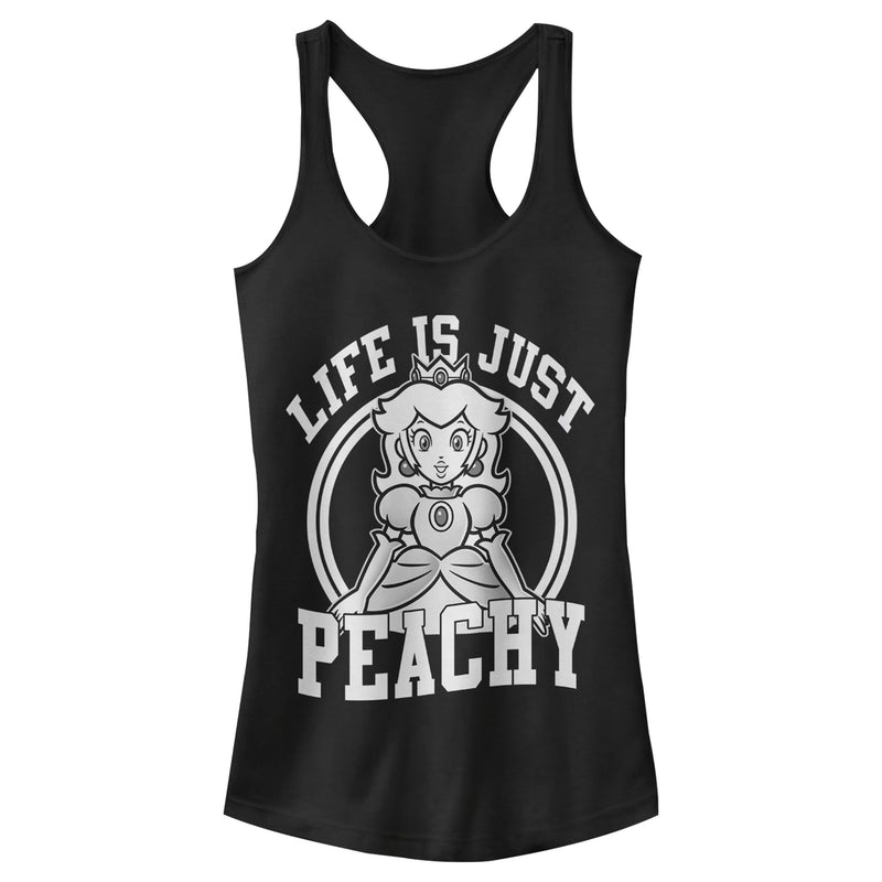 Junior's Nintendo Princess Life is Just Peachy Racerback Tank Top