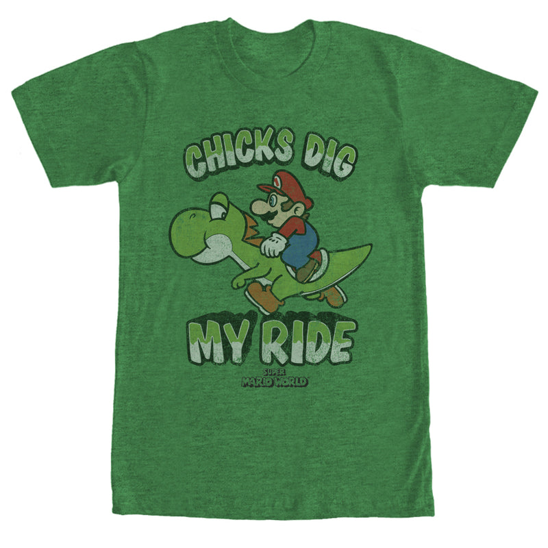 Men's Nintendo Mario Chicks Dig Ride T-Shirt