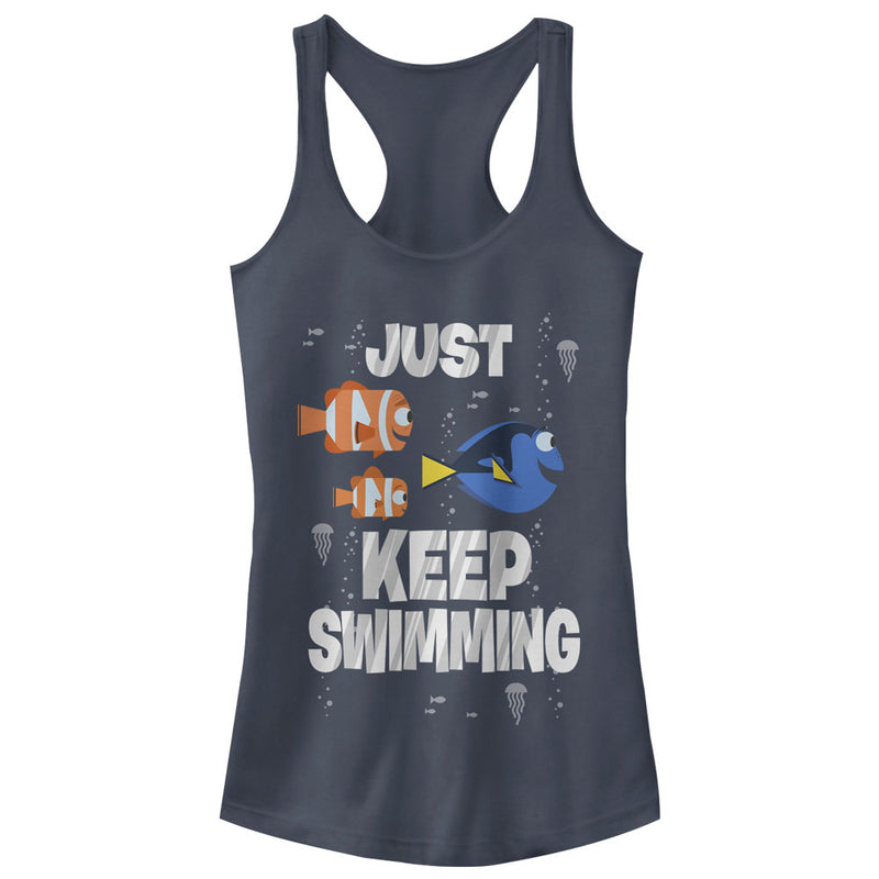 Junior's Finding Dory Just Keep Swimming Racerback Tank Top