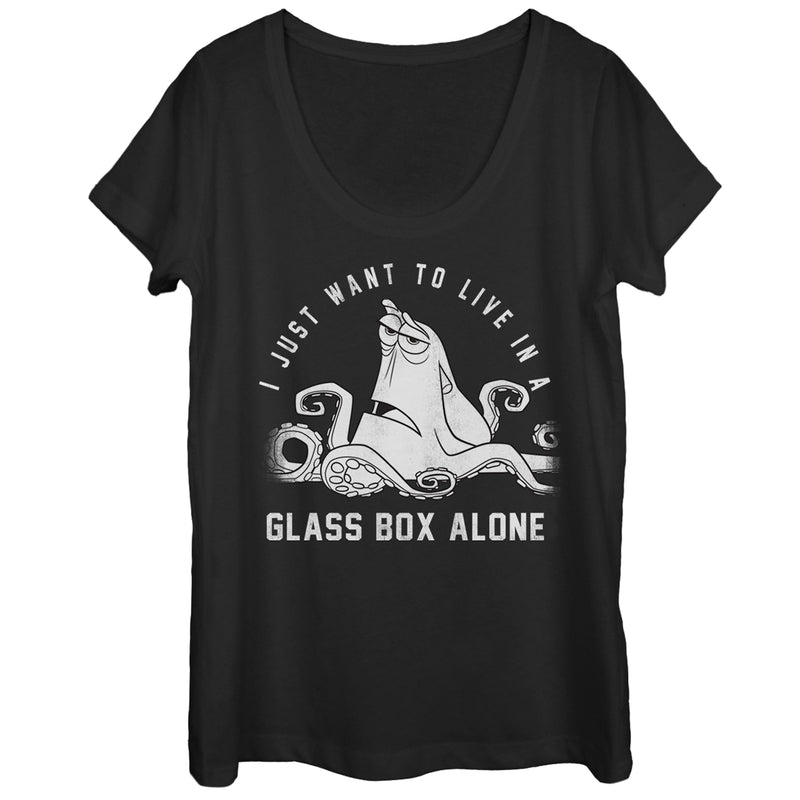 Women's Finding Dory Hank Glass Box Alone Scoop Neck