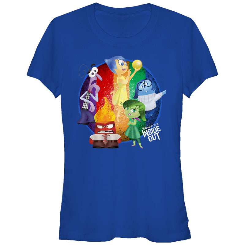 Junior's Inside Out Riley's Emotions Circle T-Shirt