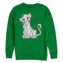 Men's Lion King Simba Smirk Paint Splatter Print Sweatshirt