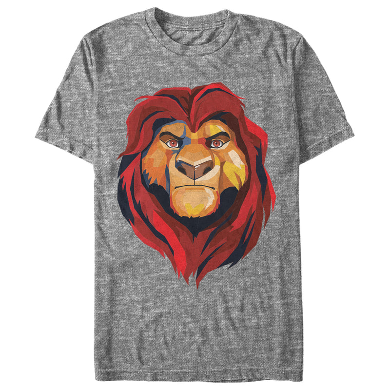 Men's Lion King Geometric Mufasa Portrait T-Shirt