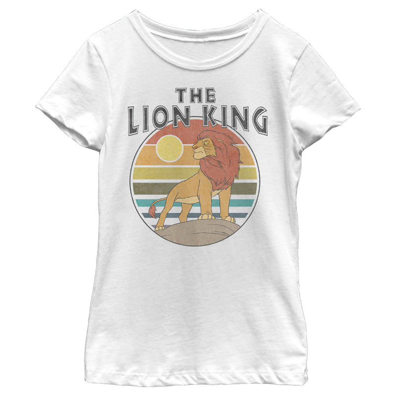 Girl's Lion King Simba Retro Rainbow T-Shirt