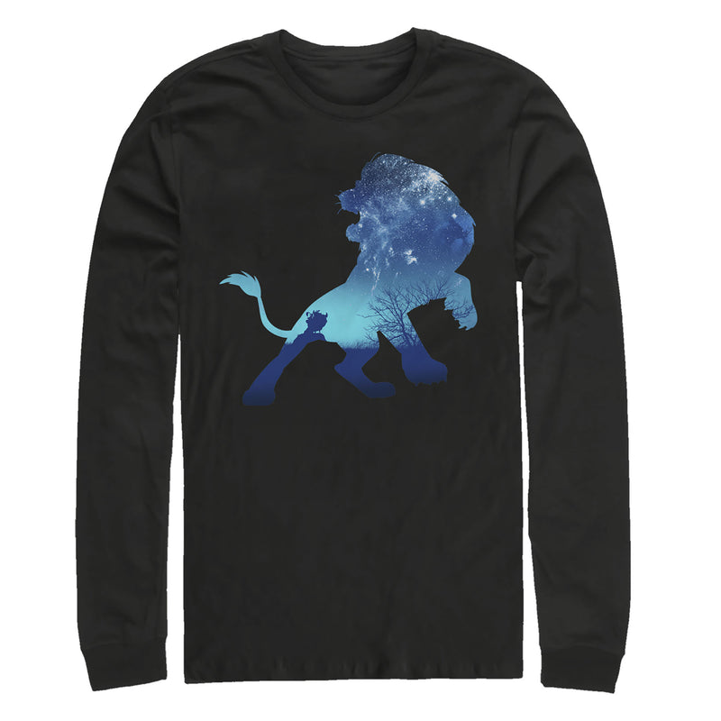 Men's Lion King Simba Sky Silhouette Long Sleeve Shirt