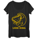 Women's Lion King Rafiki Drawing Scoop Neck