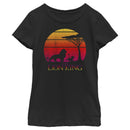 Girl's Lion King Vintage Sunset Logo T-Shirt