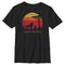 Boy's Lion King Vintage Sunset Logo T-Shirt