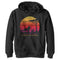 Boy's Lion King Vintage Sunset Logo Pull Over Hoodie