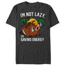 Men's Lion King Pumbaa I'm Not Lazy I'm Saving Energy T-Shirt
