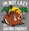 Boy's Lion King Pumbaa I'm Not Lazy I'm Saving Energy Performance Tee