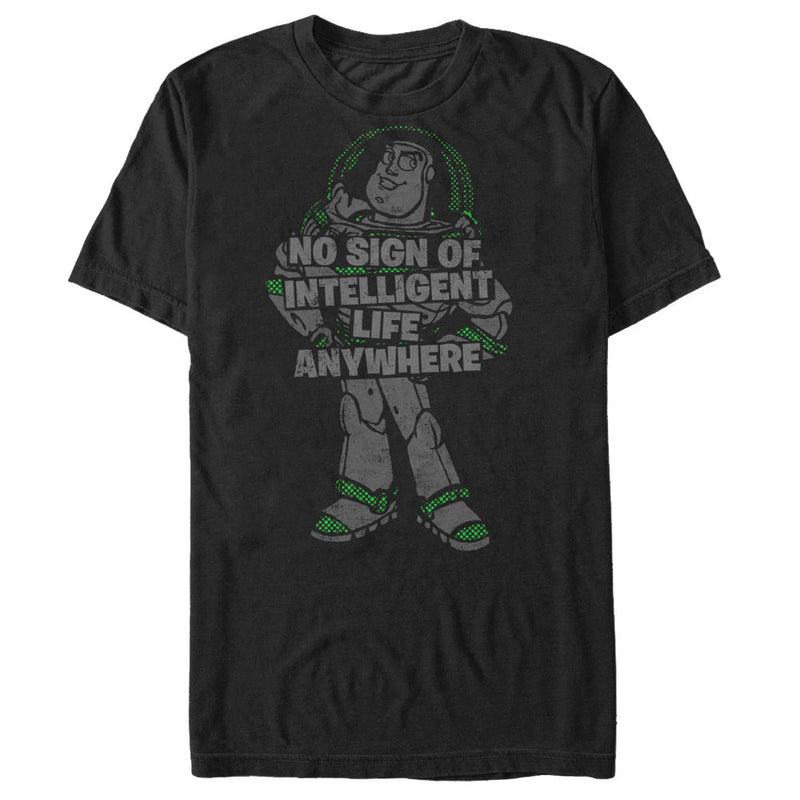 Men's Toy Story Buzz Lightyear No Sign of Intelligent Life T-Shirt