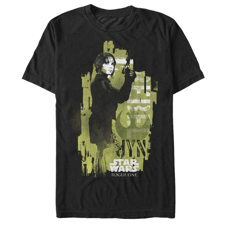 Men's Star Wars Rogue One Jyn Modern Profile Print T-Shirt