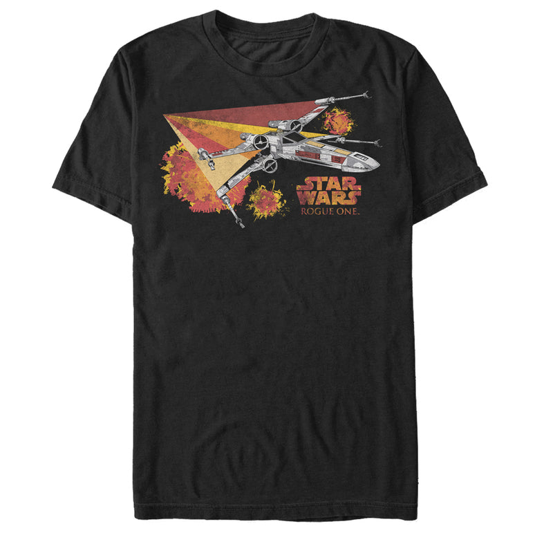 Men's Star Wars Rogue One X-Wing Fire Bursts T-Shirt