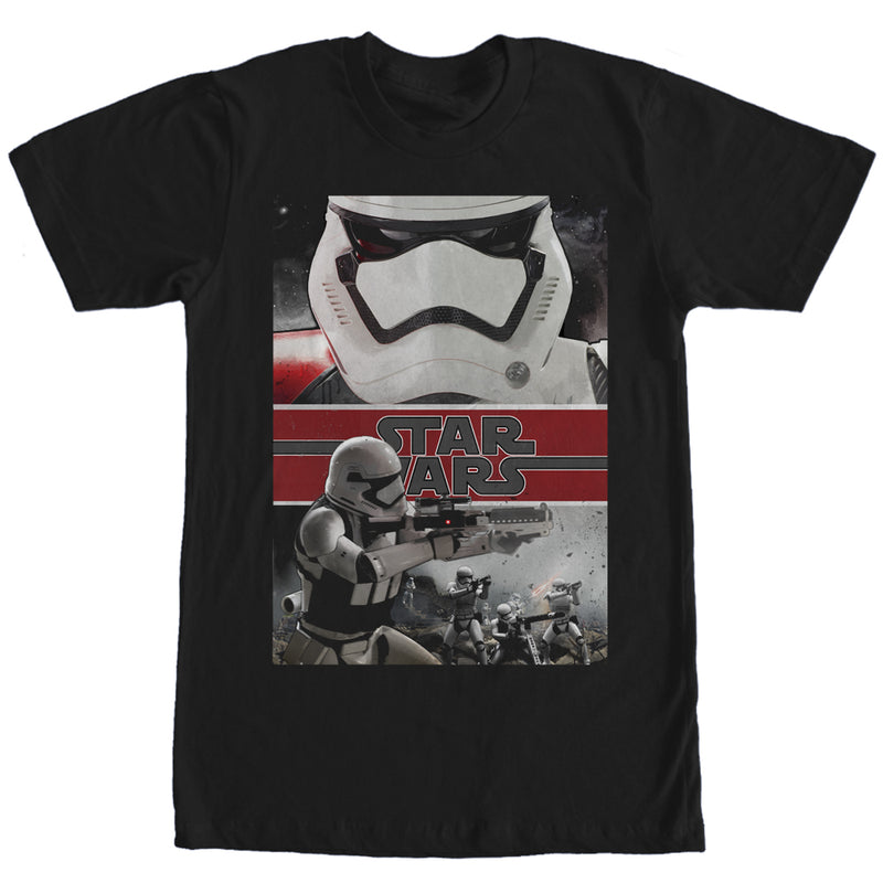 Men's Star Wars The Force Awakens Stormtroopers Push Forward T-Shirt