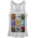 Women's Star Wars The Force Awakens Rey and BB-8 Character Boxes Racerback Tank Top