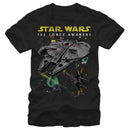 Men's Star Wars The Force Awakens Millennium Falcon and X-Wing T-Shirt