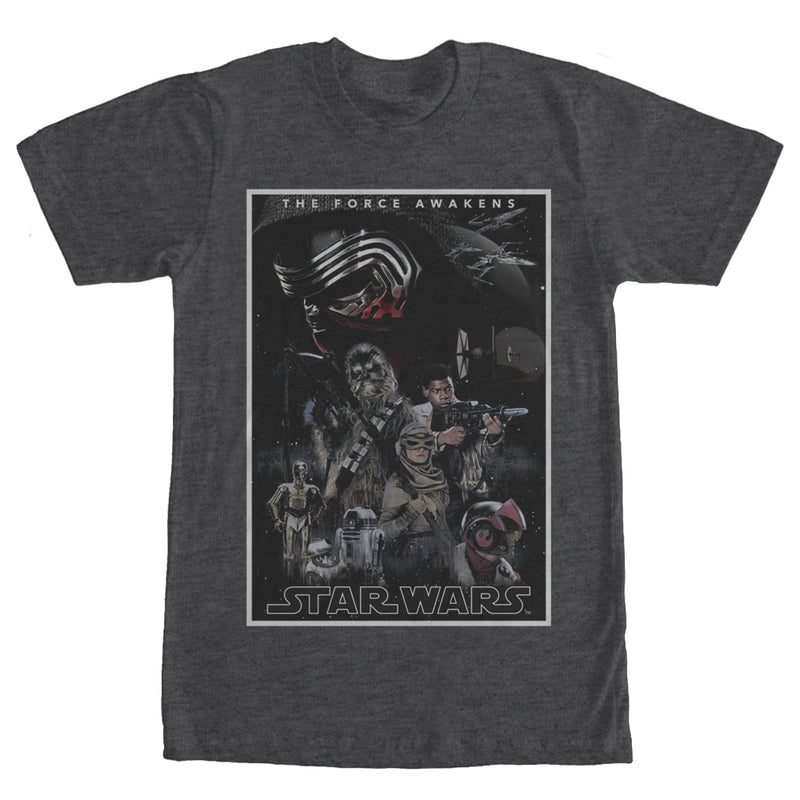 Men's Star Wars The Force Awakens Character Poster T-Shirt