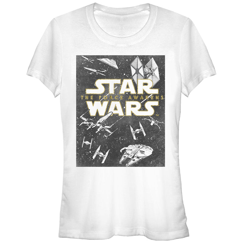 Junior's Star Wars The Force Awakens Vintage Box T-Shirt
