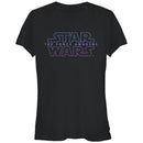 Junior's Star Wars The Force Awakens Starry Logo T-Shirt