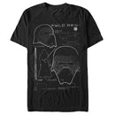 Men's Star Wars The Force Awakens Kylo Ren Mask Schematics T-Shirt