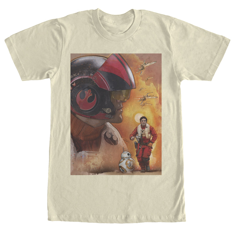 Men's Star Wars The Force Awakens Poe Dameron X-Wing Pilot T-Shirt