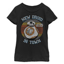 Girl's Star Wars The Force Awakens BB-8 New Droid in Town T-Shirt