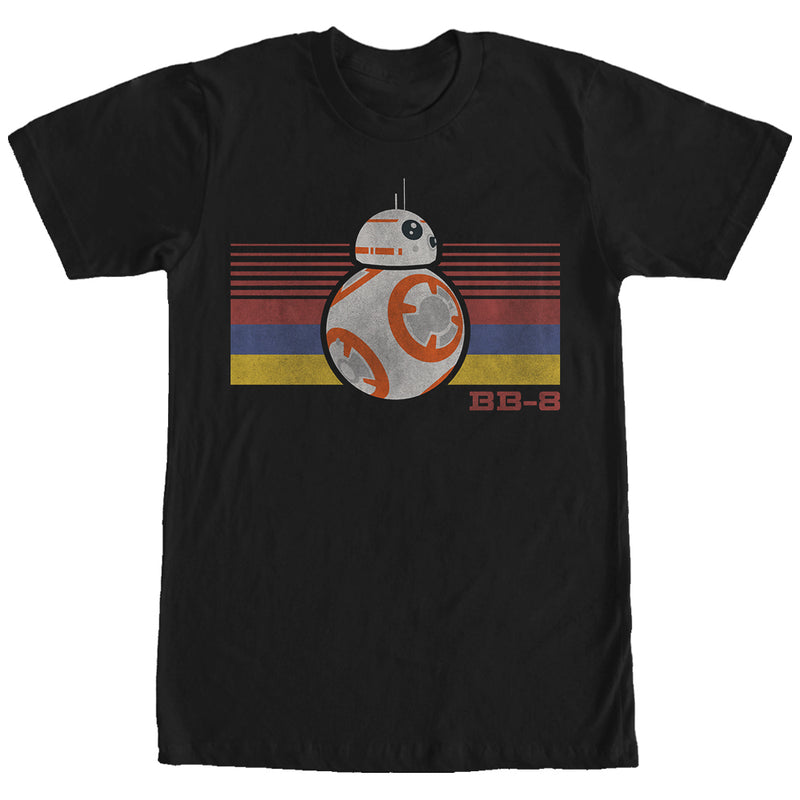 Men's Star Wars The Force Awakens BB-8 Retro Stripes T-Shirt
