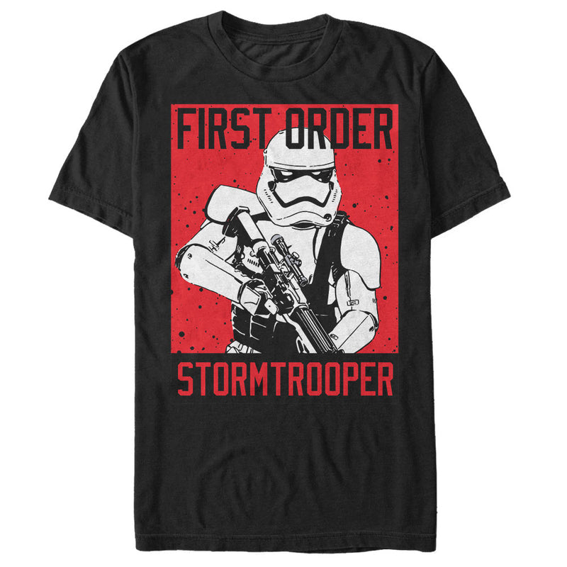 Men's Star Wars The Force Awakens First Order Stormtrooper Poster T-Shirt