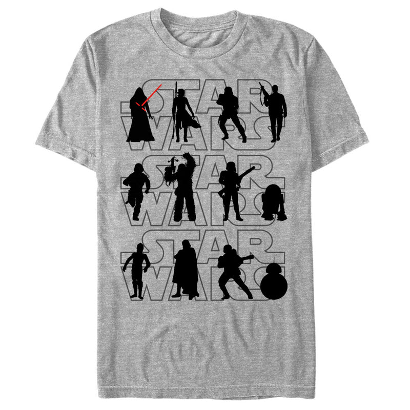 Men's Star Wars The Force Awakens Character Silhouettes T-Shirt