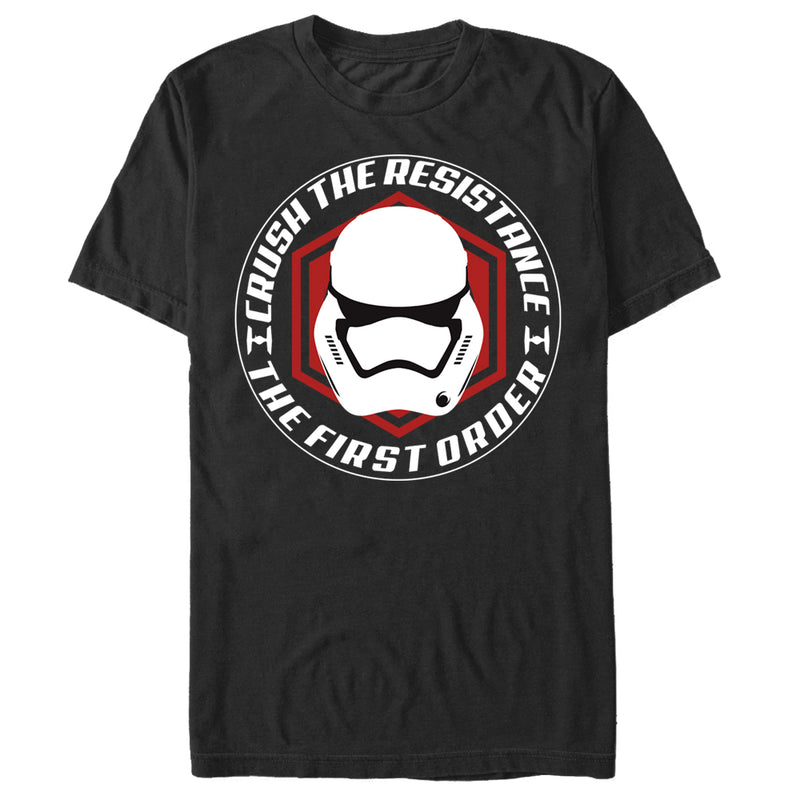 Men's Star Wars The Force Awakens First Order Crush the Resistance T-Shirt