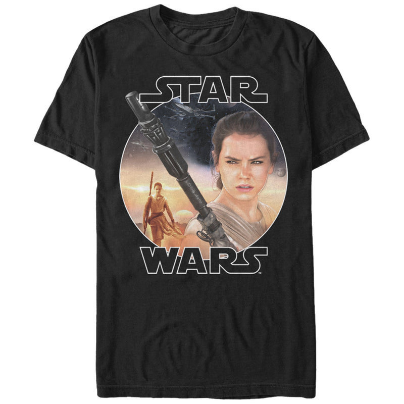 Men's Star Wars The Force Awakens Rey Jakku T-Shirt