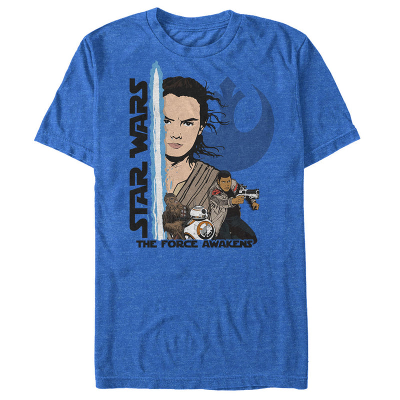Men's Star Wars The Force Awakens Rey Lightsaber T-Shirt