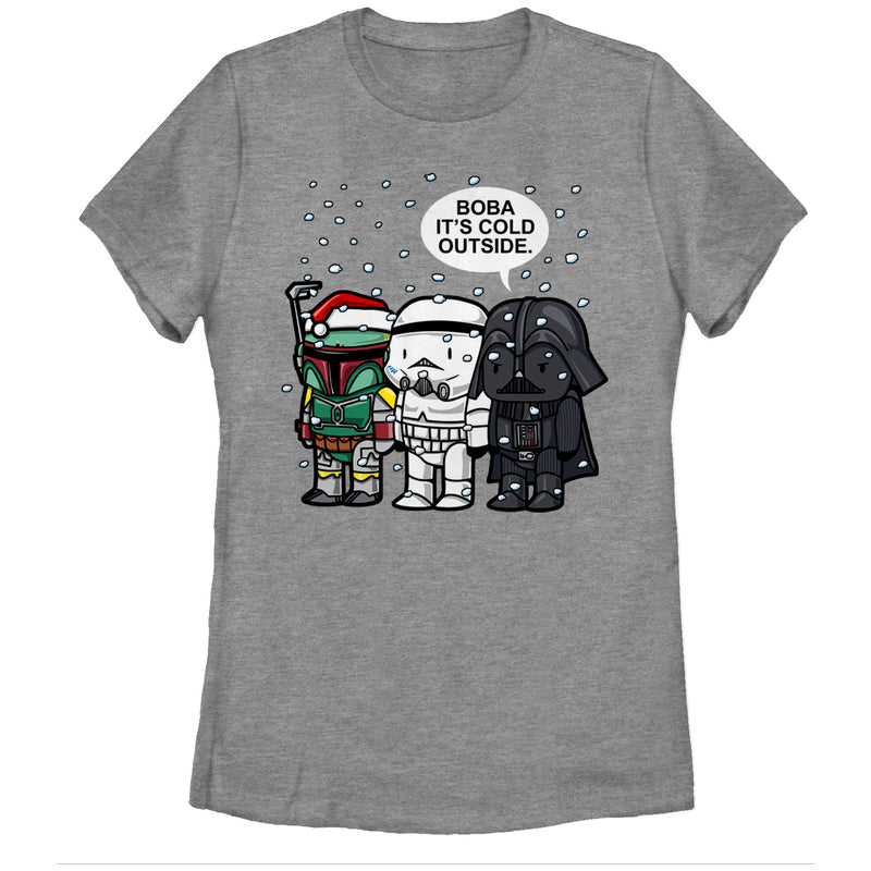 Women's Star Wars Christmas Boba It's Cold Outside T-Shirt