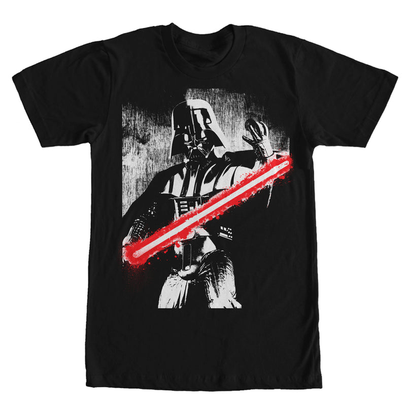 Men's Star Wars Darth Vader Lightsaber Grayscale T-Shirt