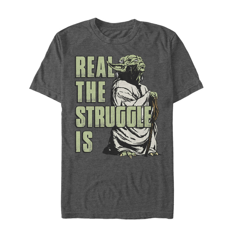 Men's Star Wars Yoda Real the Struggle Is T-Shirt