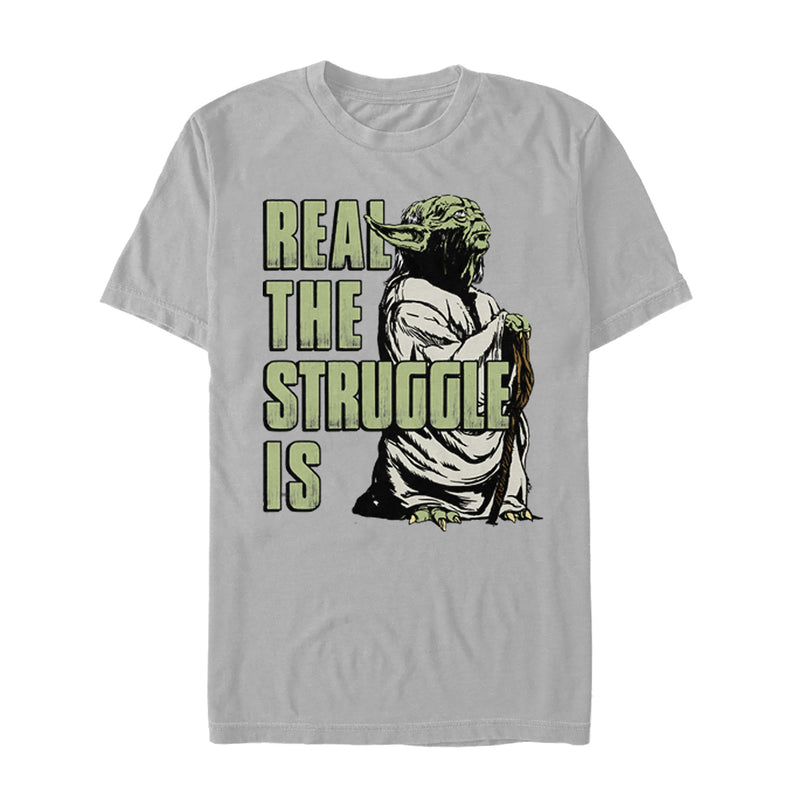Men's Star Wars Yoda Real the Struggle Is T-Shirt