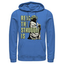 Men's Star Wars Yoda Real the Struggle Is Pull Over Hoodie