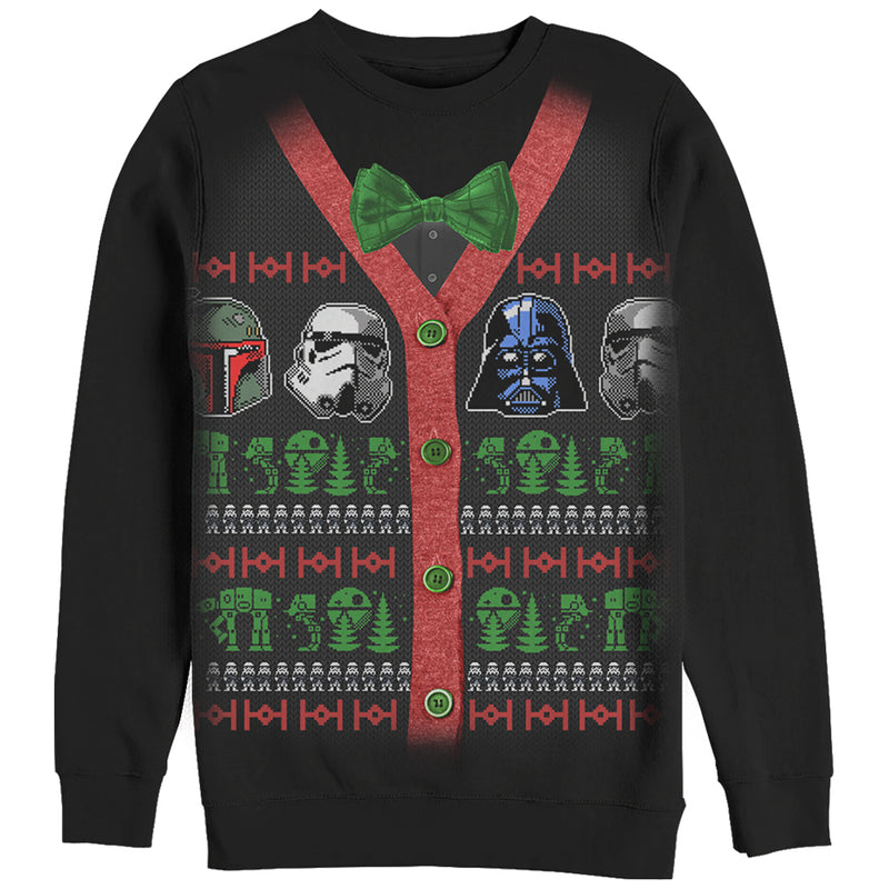 Men's Star Wars Ugly Christmas Villain Helmet Sweatshirt